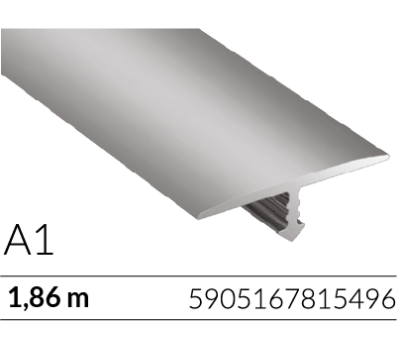 ARBITON CS22 srebrny A1 profil dylatacyjny do łącznia o tym samym poziomie 1,86m